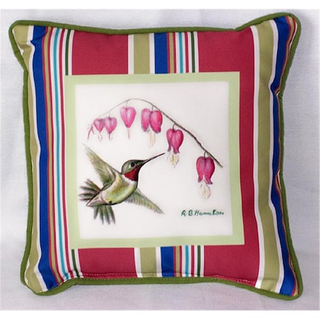 Hummingbird Small Outdoor-Indoor Pillow 12in X12in